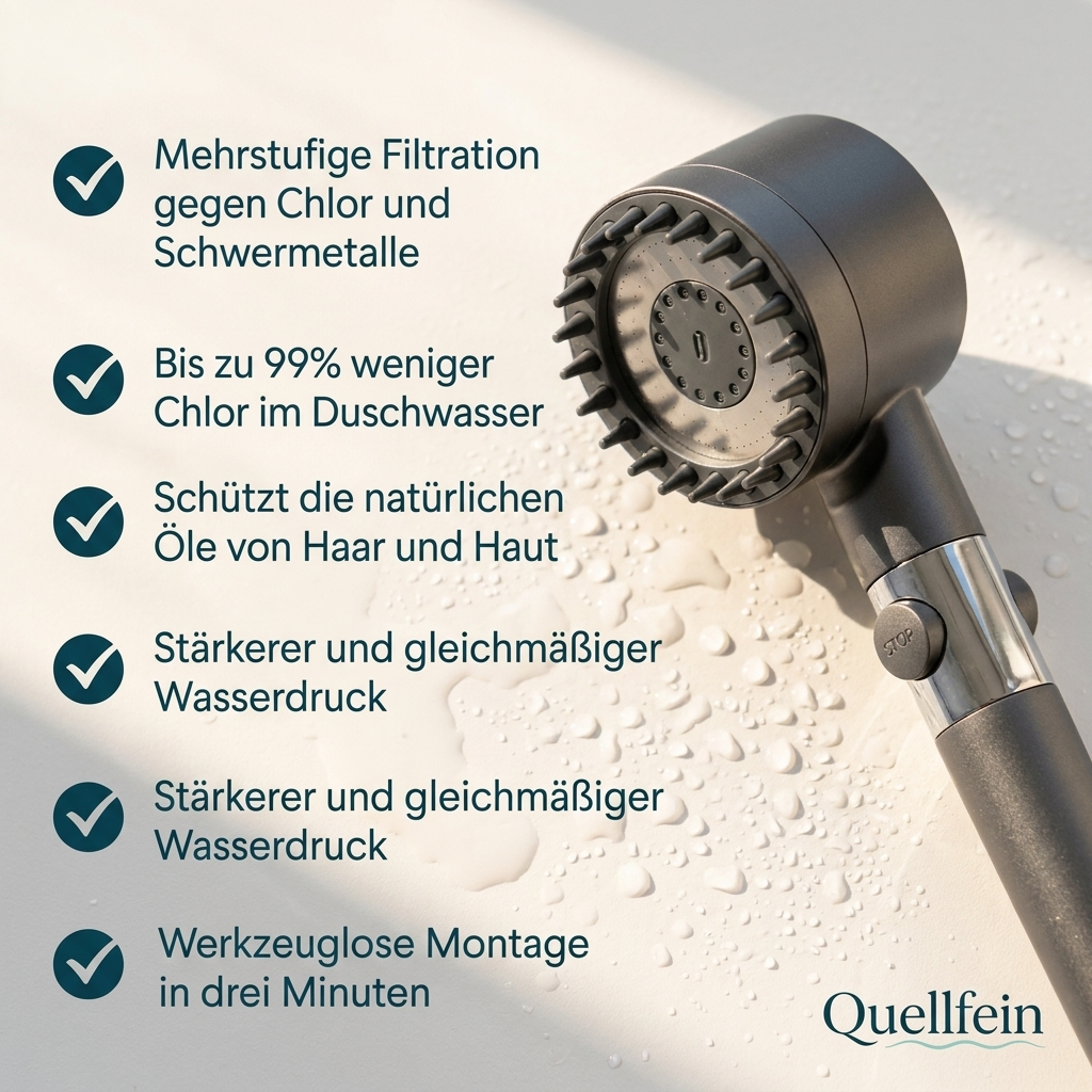 Quellfein Filter Duschkopf