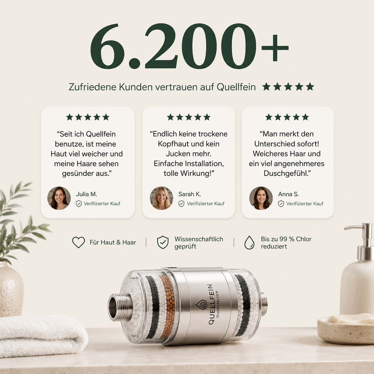 Quellfein™ Premium Duschfilter